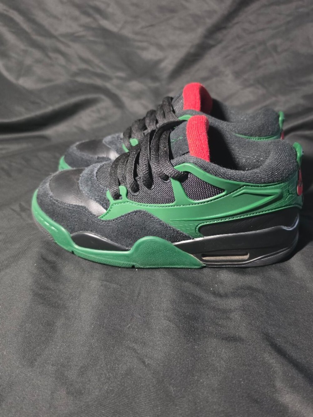 Air Jordan 4 RM GS Black Gorge Green Varsity Red (FQ7938‑003) - Youth 4